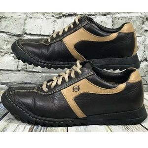 Born Shoes Leather Bicycle Toe Oxford